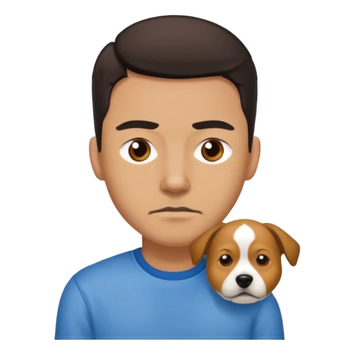 Man with hate dogs shirt sticker