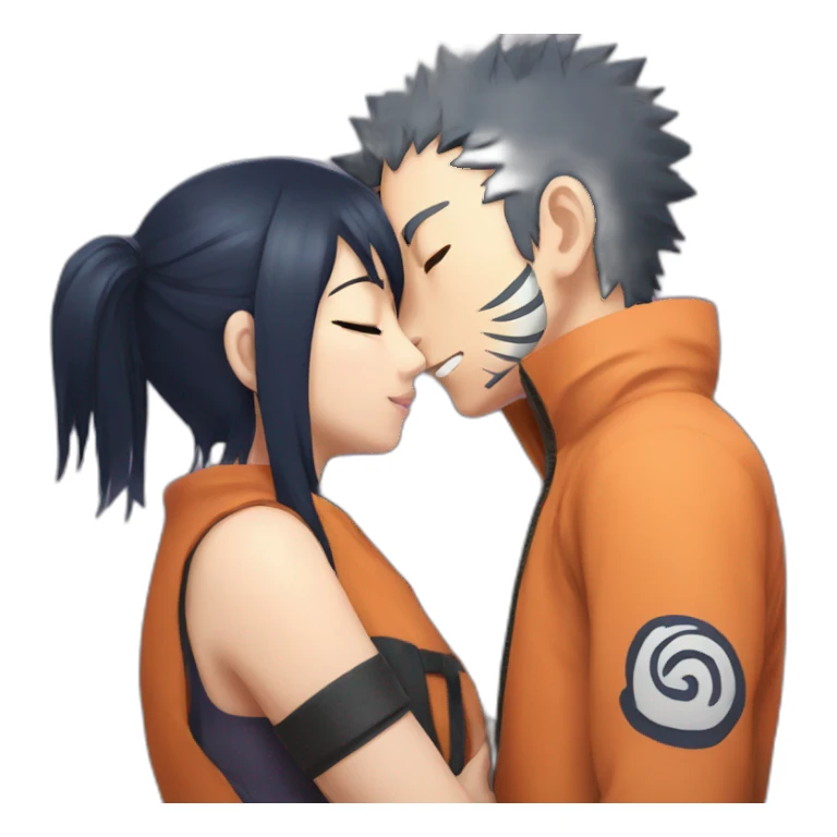 Naruto kissing Hinata sticker