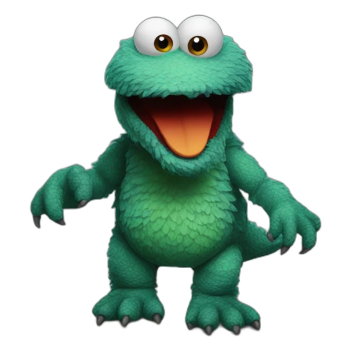 sesame street kaiju puppet sticker