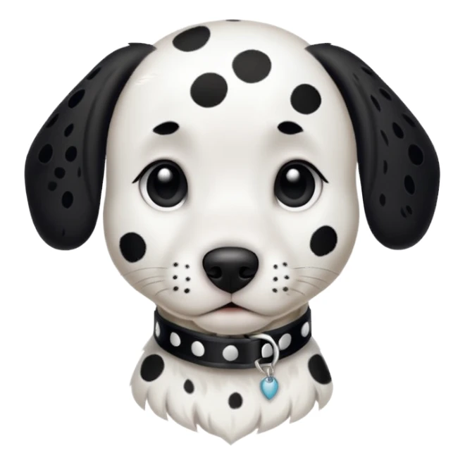 Dalmatian with spotted collar sticker
