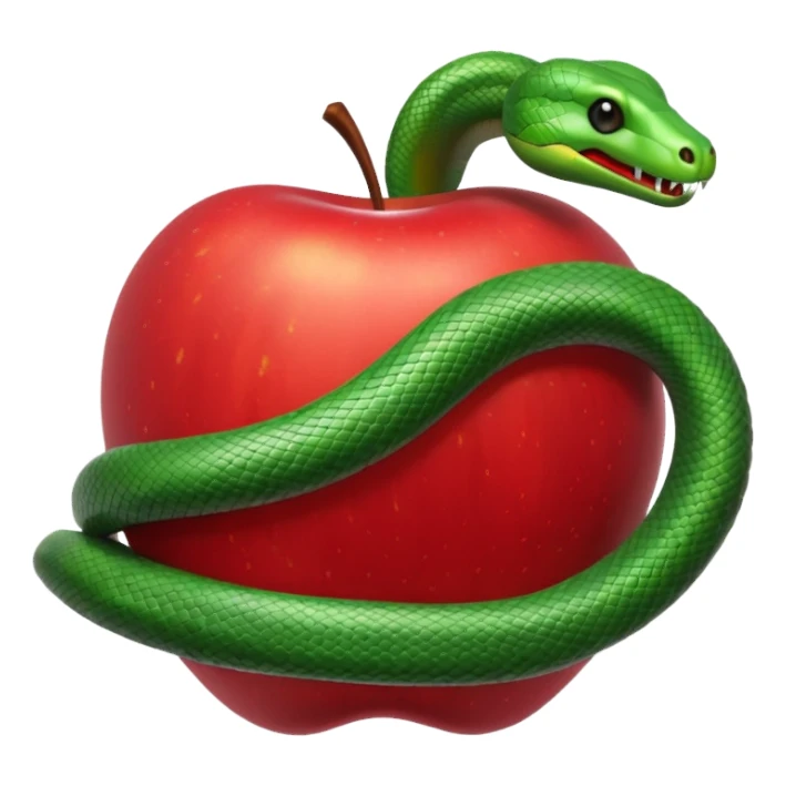 Snake apple sticker