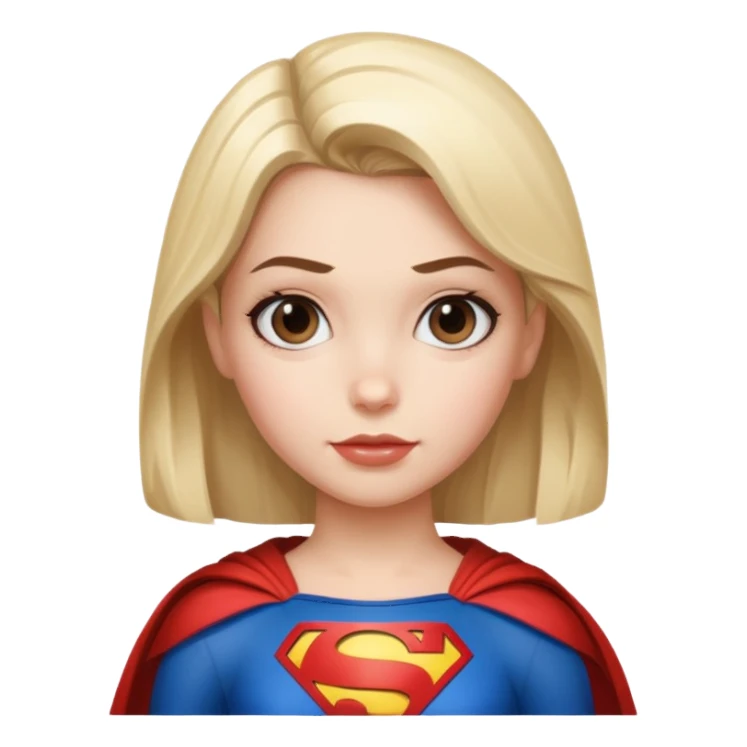 Girl with superman suit sticker