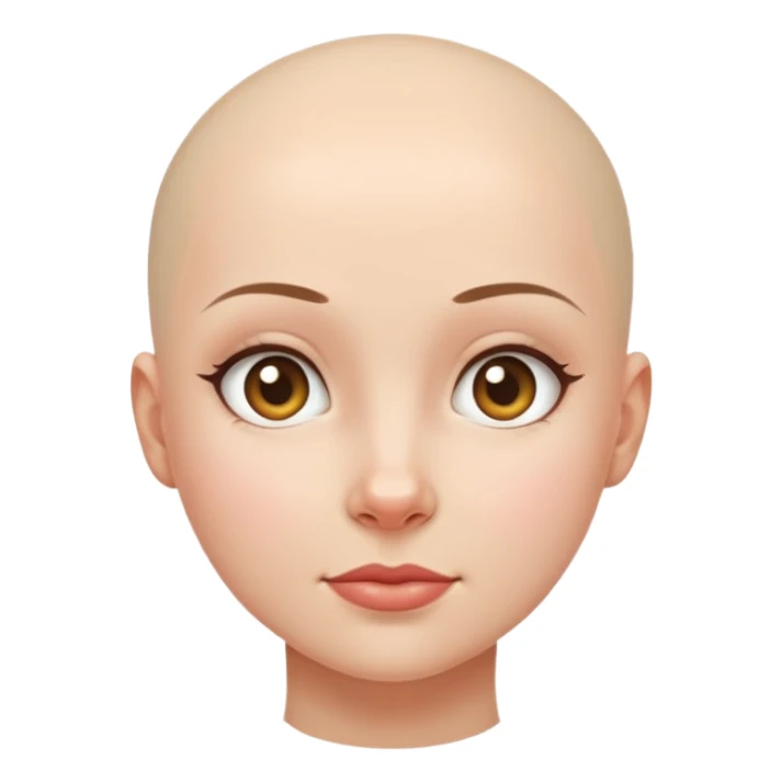 Bald headed girl sticker