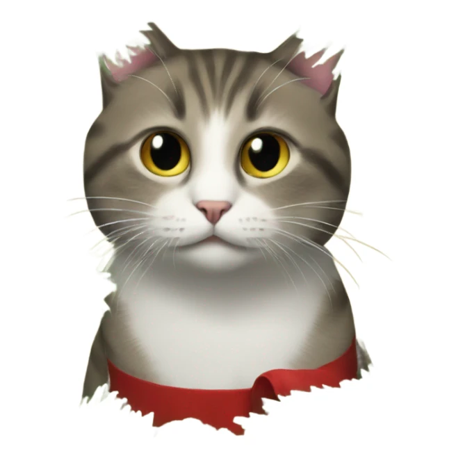 Cat in a Christmas tree sticker