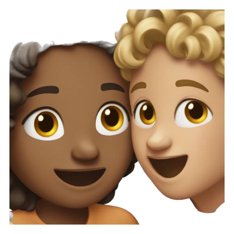 friends sharing a joyful moment sticker