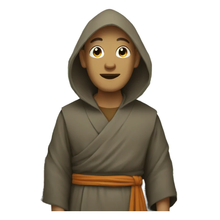 monk in the woods sticker