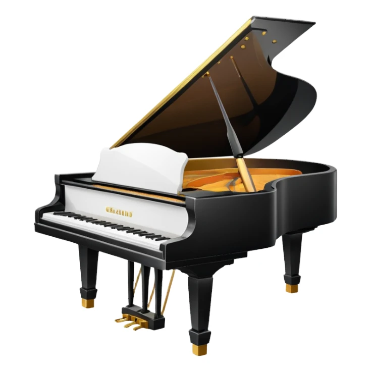 piano with white color  sticker