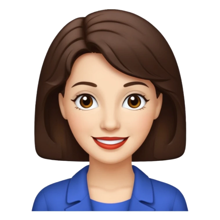 Maxene Andrews with dark brown hair sticker