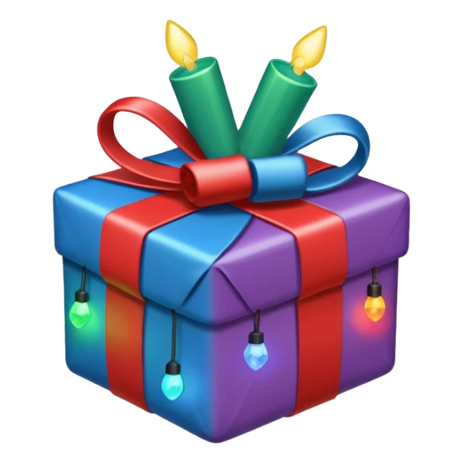 create "1637" with Christmas lights wrapping it sticker