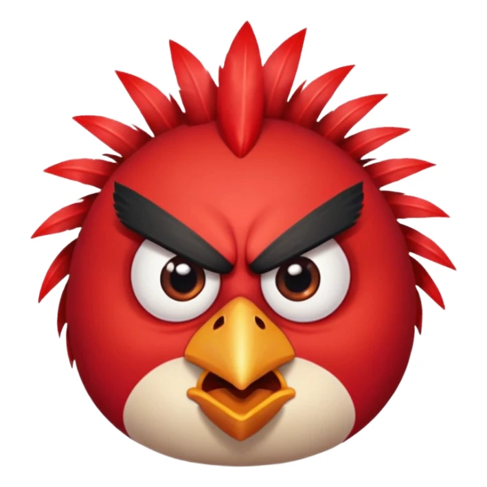 angry bird like in cartoon sticker