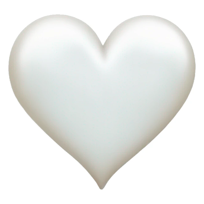 Pearly white heart sticker