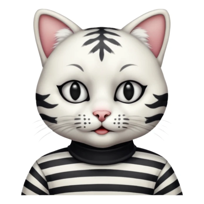 Cat mime performer sticker