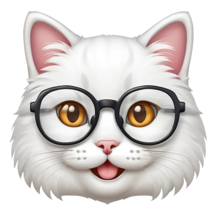 Cat saying hi with glasses  sticker