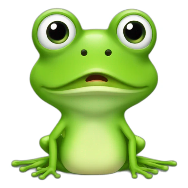 Frog with a mustache sticker