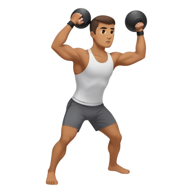 guy doing kettlebell swings sticker