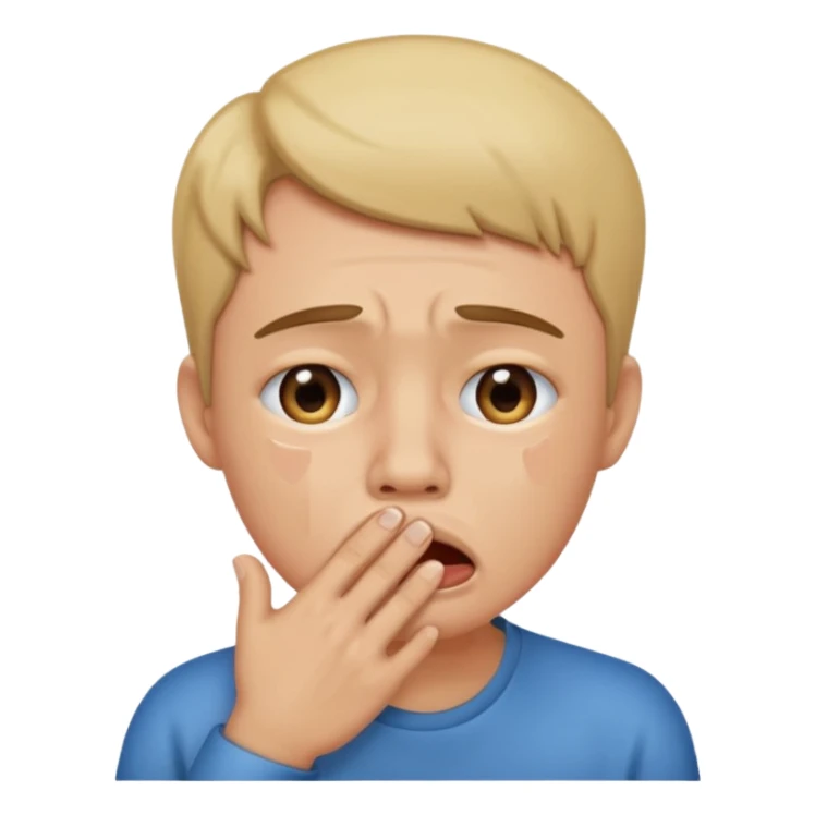 crying with a hand in the mouth  sticker