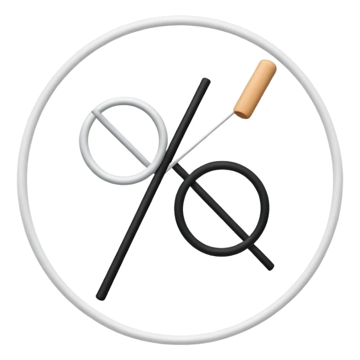 2 circles and a stick sticker