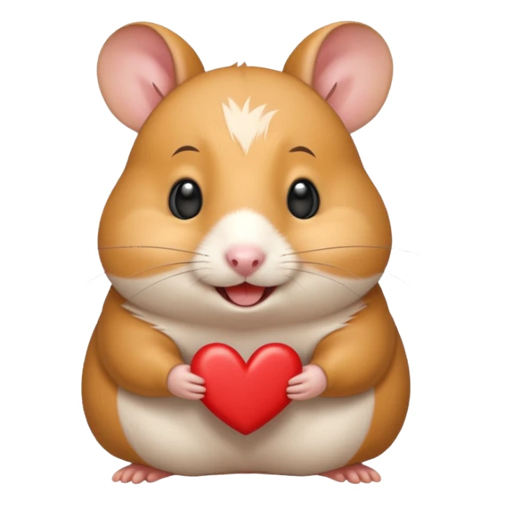 happy love smile hamster sticker