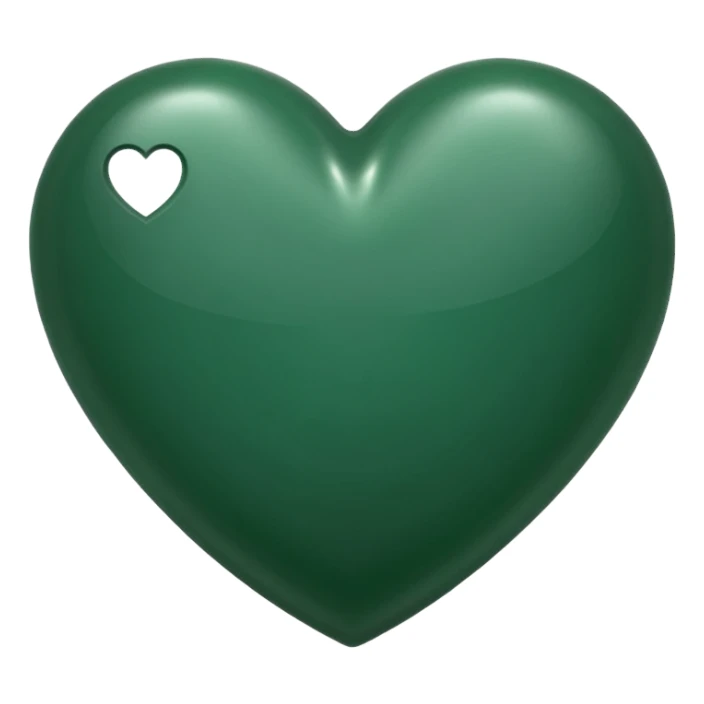 Dark green heart emoji sticker