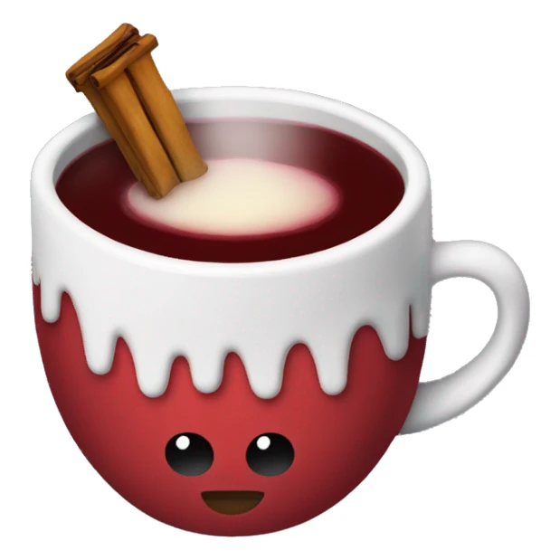 Hot wine in a christmas cup sticker