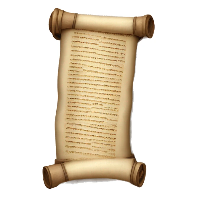 Rolled up Torah scroll sticker