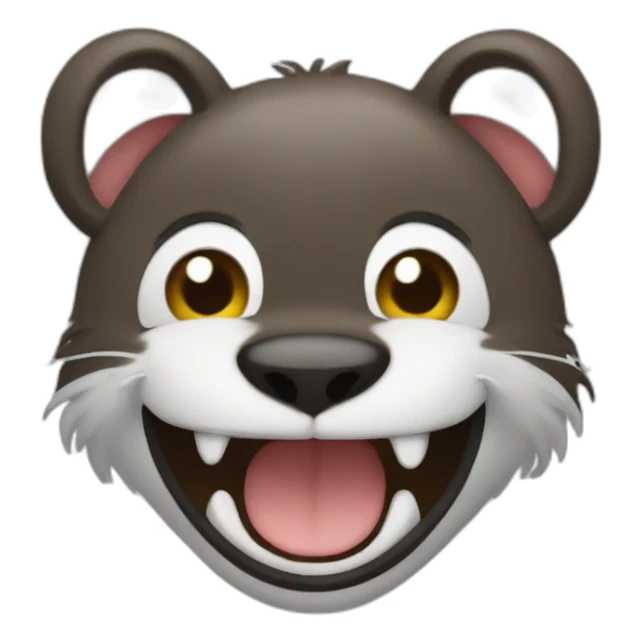 Cry laughting animal sticker