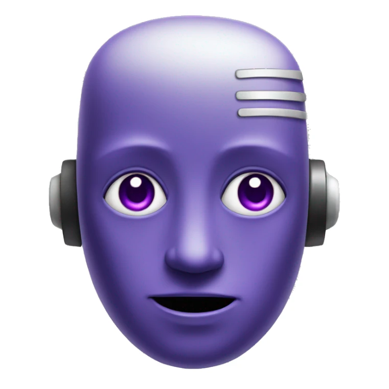 robot purple eyes sticker