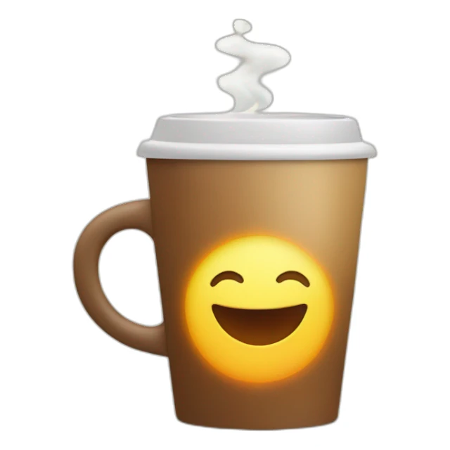 coffee cup with sun coming out sticker