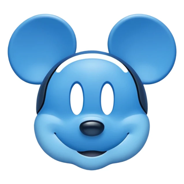 minimalist blue Disney+ logo icon sticker