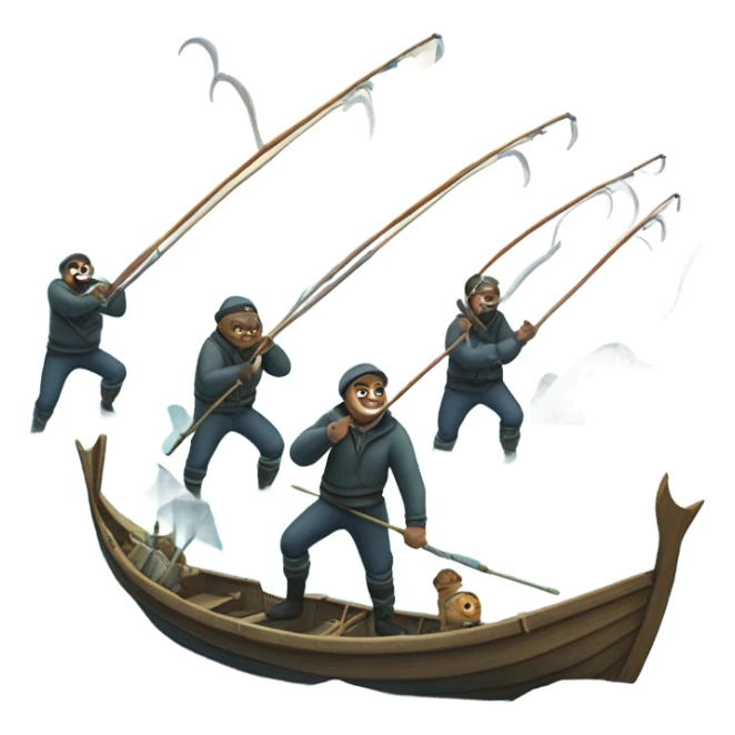 Narwhal fishing sticker