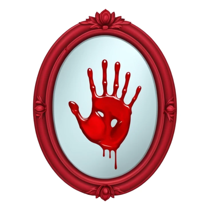 bathroom mirror blood handprint  sticker