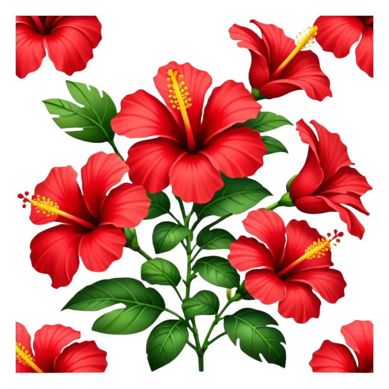 single Hawaiian hibiscus, straight stem sticker
