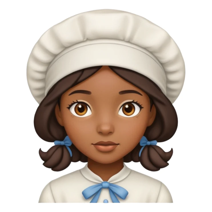 A black girl with a bonnet sticker