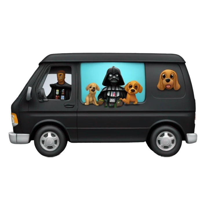 Side view Darth Vader’s and Scooby Doo van sticker