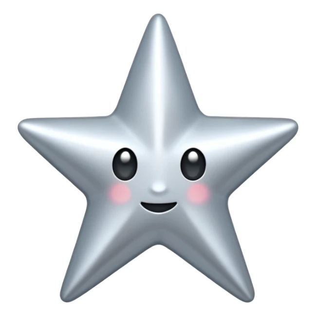 A SILVER STAR SPARKLE sticker