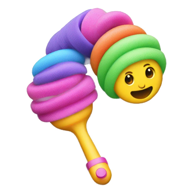 a  singleplastic colorful Velcro Curlers sticker