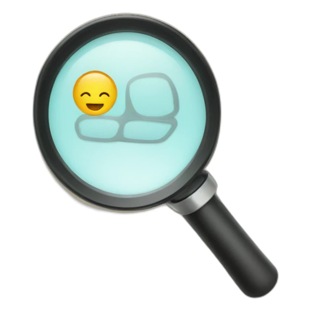 Magnifying Glass over letters sticker