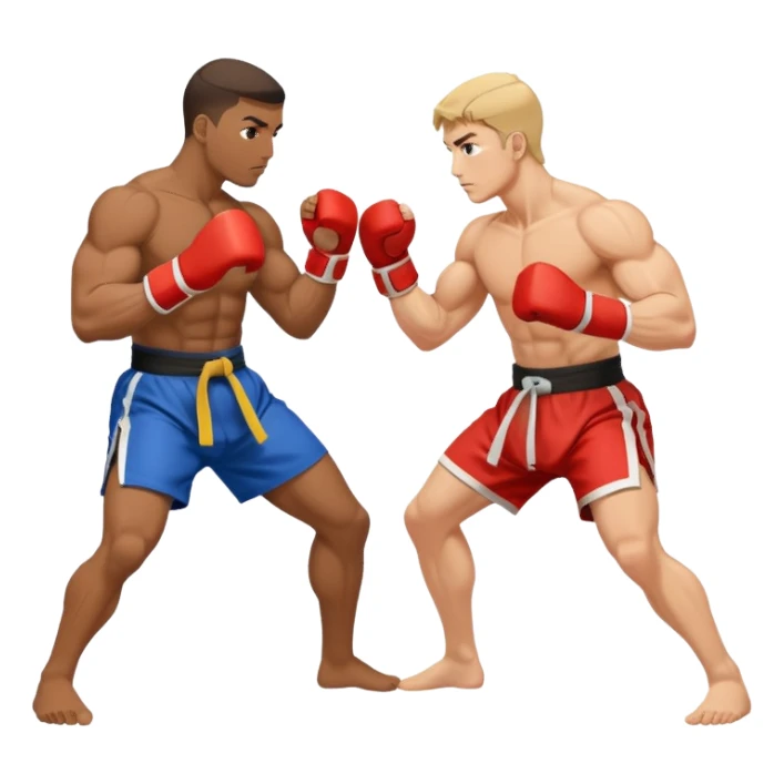 two martial artists sparring sticker