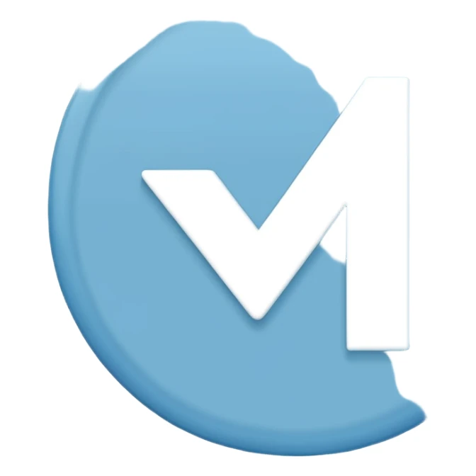 A light blue or brown circle with a white checkmark inside it. sticker