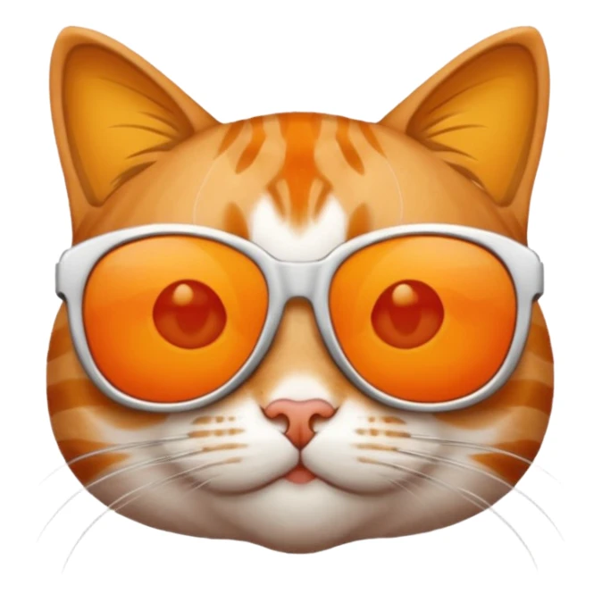 Cat wearing sunglasses sticker