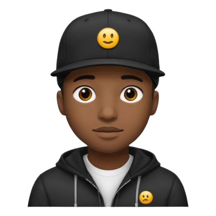 Snapback cap black person sticker