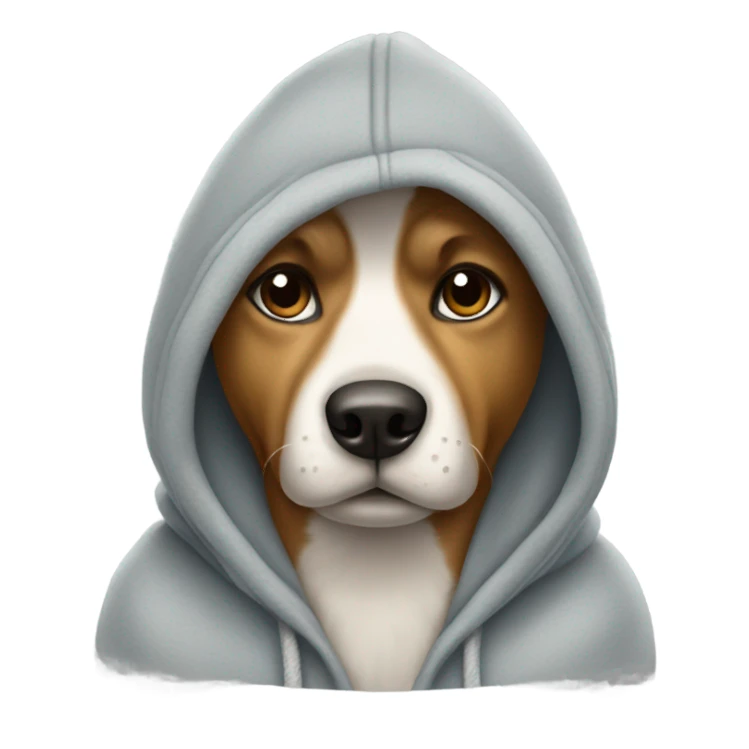 Dog with a hoodie sticker