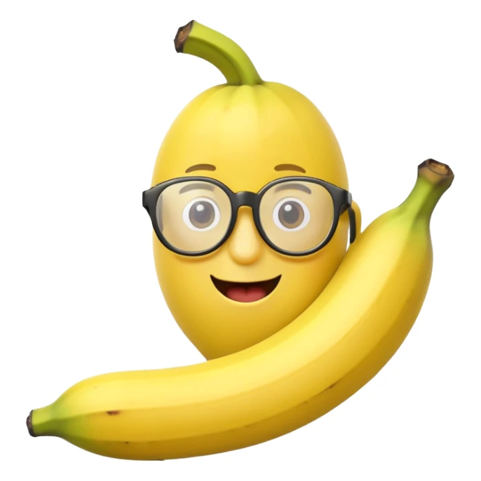 banana with glasses sticker