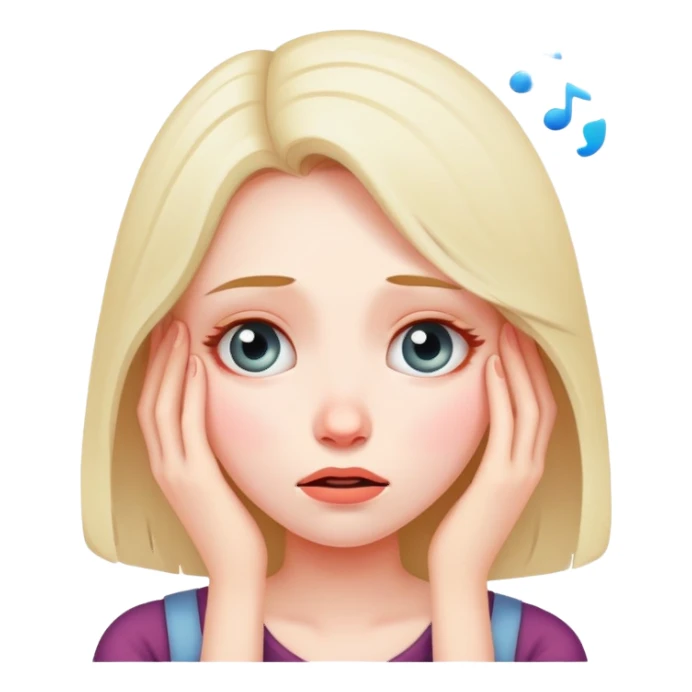 a girl feeling dizzy sticker