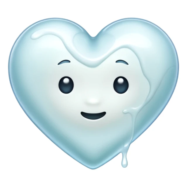 white heart slime sticker
