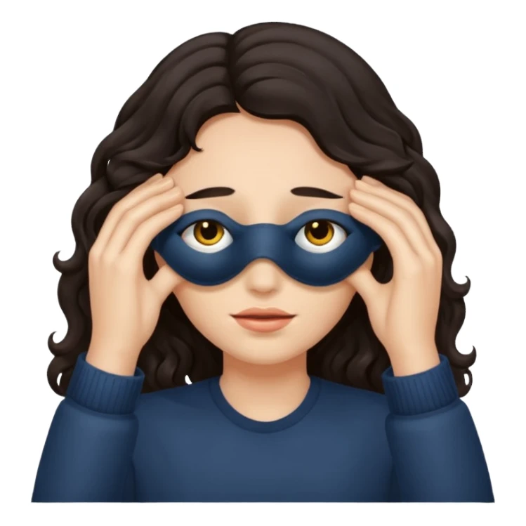 Hair over face sticker