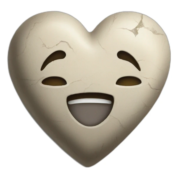 heart from stone sticker