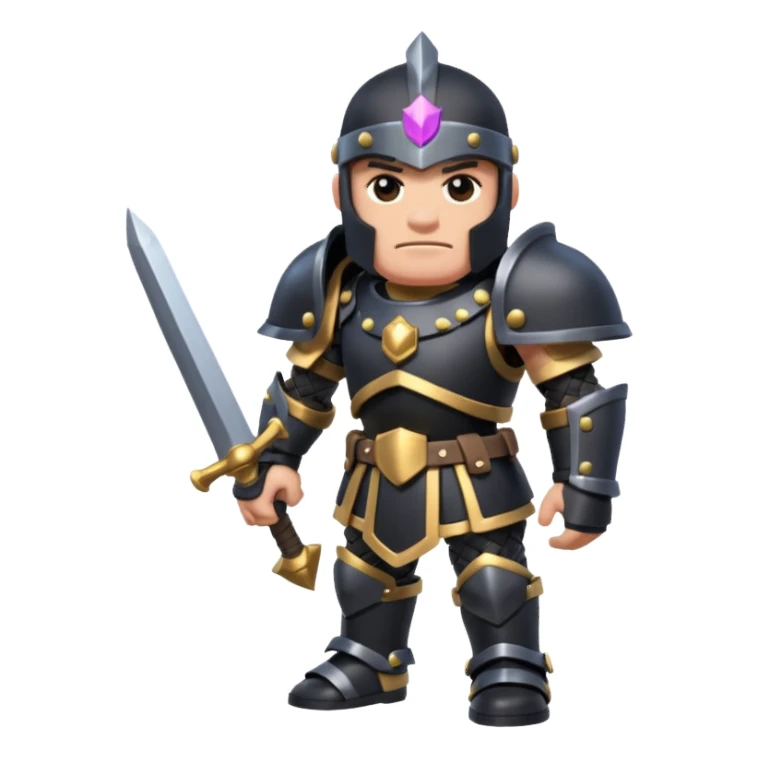 megaknight from clash royale black sticker