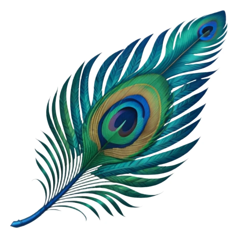 Create an emoji of peacock one feather  sticker