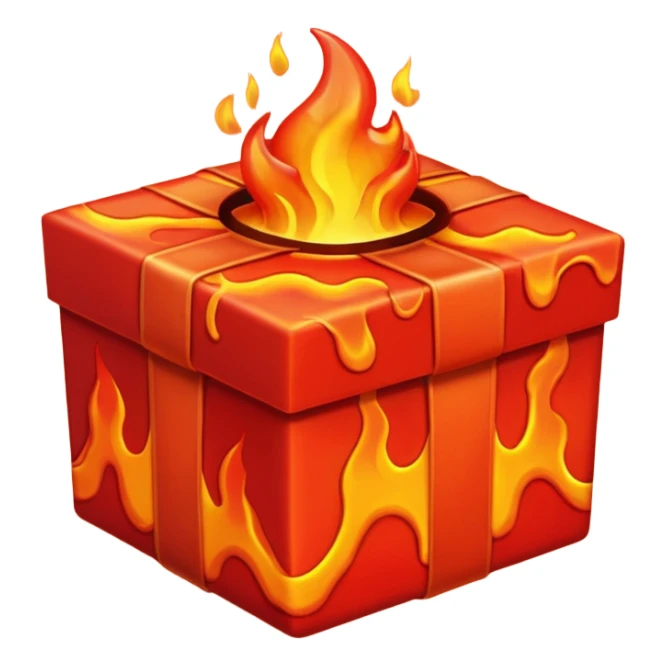 hot lava gift box sticker